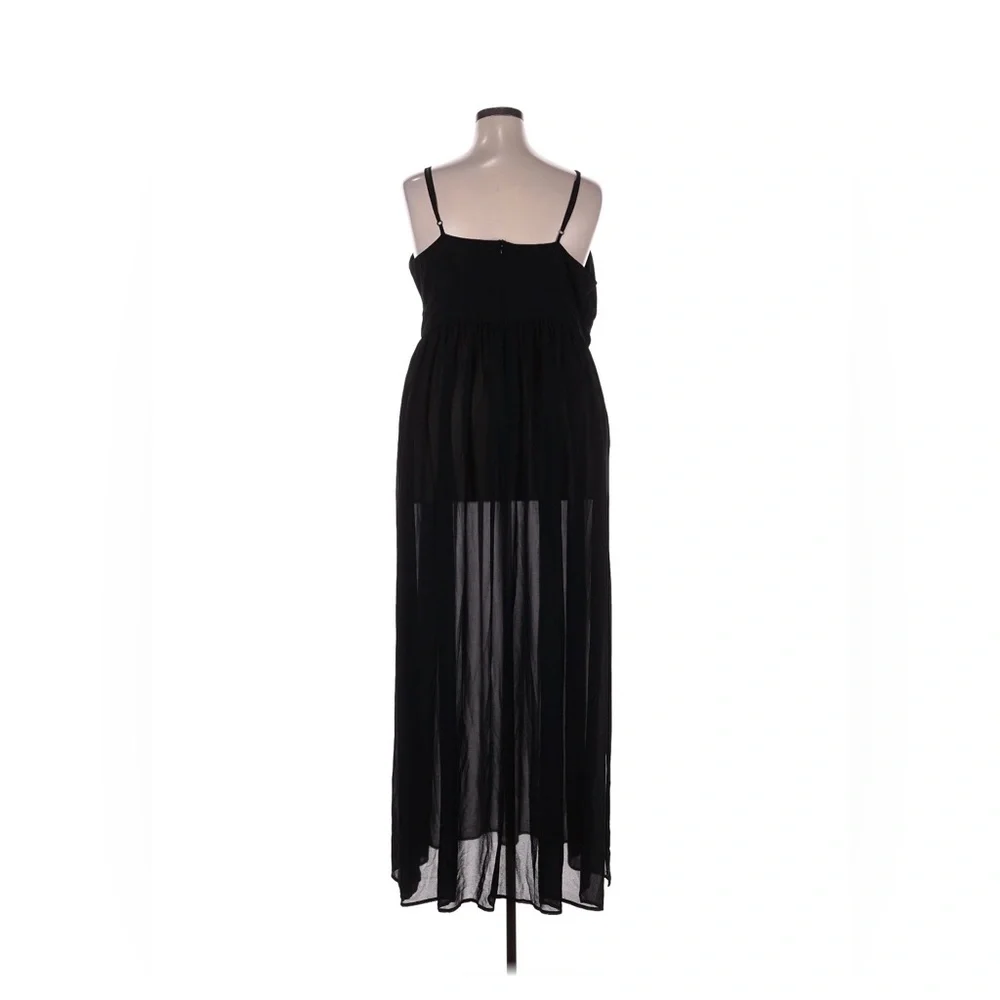 SHEIN Black Sheer Maxi Dress - Picture 2 of 4